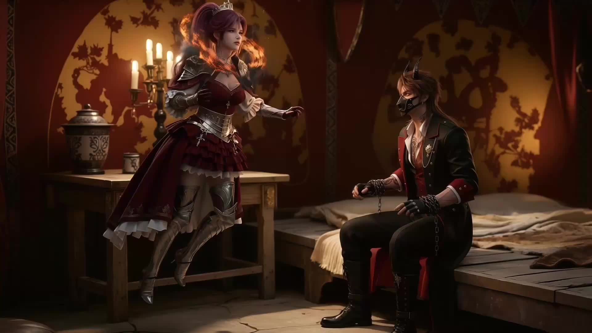 Episódio 44 de Senhorita, o que você fez com os Servos Demônios?