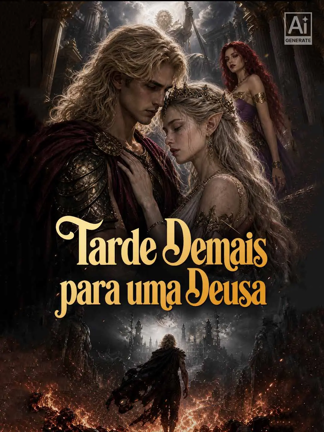 Capa da minissérie Tarde Demais para uma Deusa