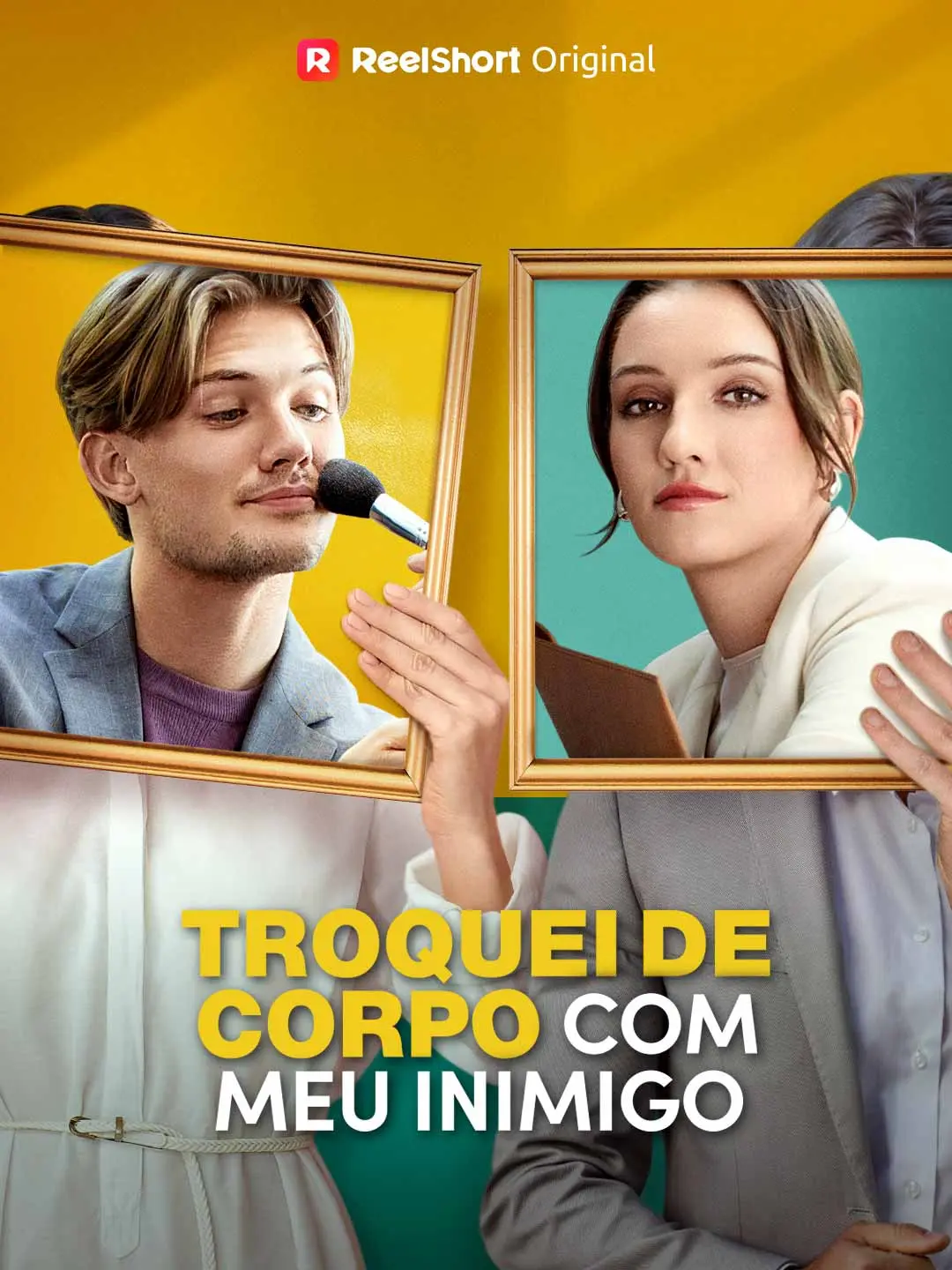 Capa da minissérie Troquei de corpo com meu inimigo